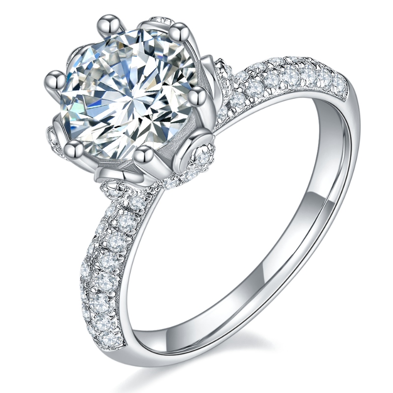 Tuochen šperky Factory Sterling Silver 925n18kn10kn10k N9k prsten s 3an5a zirconn moissaniten Diamond Stone