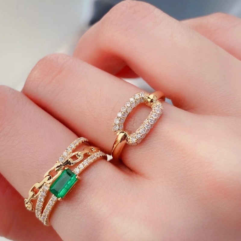 10k 14k 18k Solid Gold Ring Denní šperky Styl Snubní prsten pro ženy