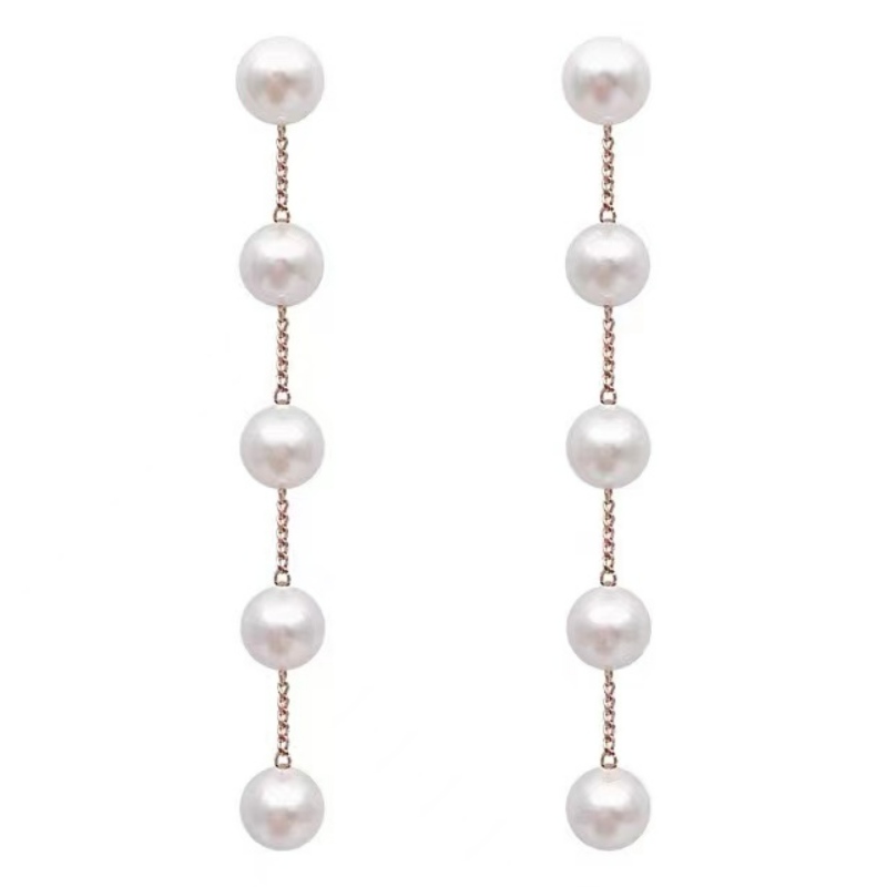 18K Gold Pearl Earring pro dívky